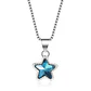 Collar Estrella Circon Azul Plateado - Miniatura 1