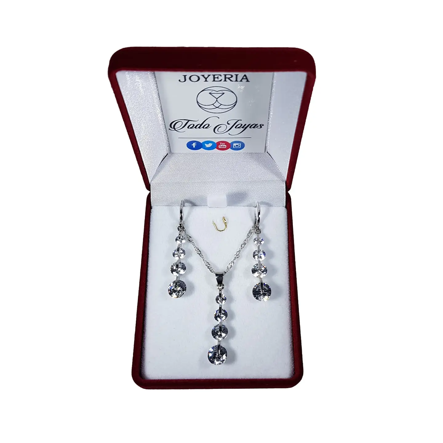 Conjunto Baston con Circones Plateado 3