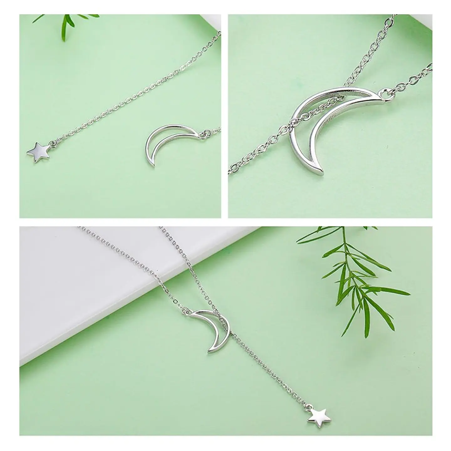 Collar Plata 925 Luna y Estrella 4