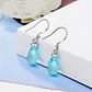 Aros Gota Cristal Celeste Colgante - Miniatura 3