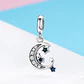 Charm Dije Plata 925 Luna y Estrellas Azul - Miniatura 4
