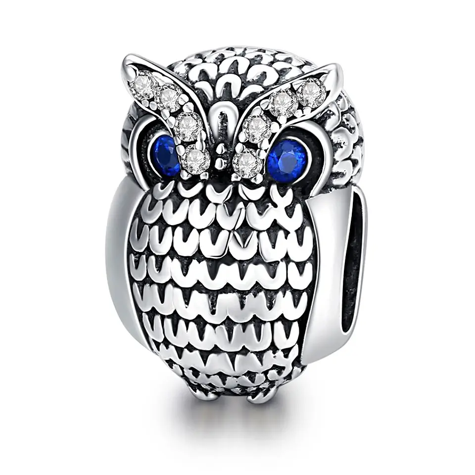 Charm Dije Plata 925 Buho Plateado 1