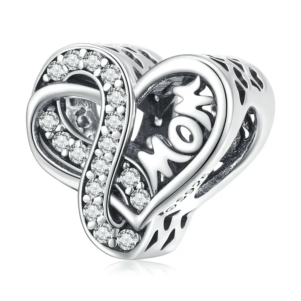 Charm Dije Plata Corazon Infinito Mom 1