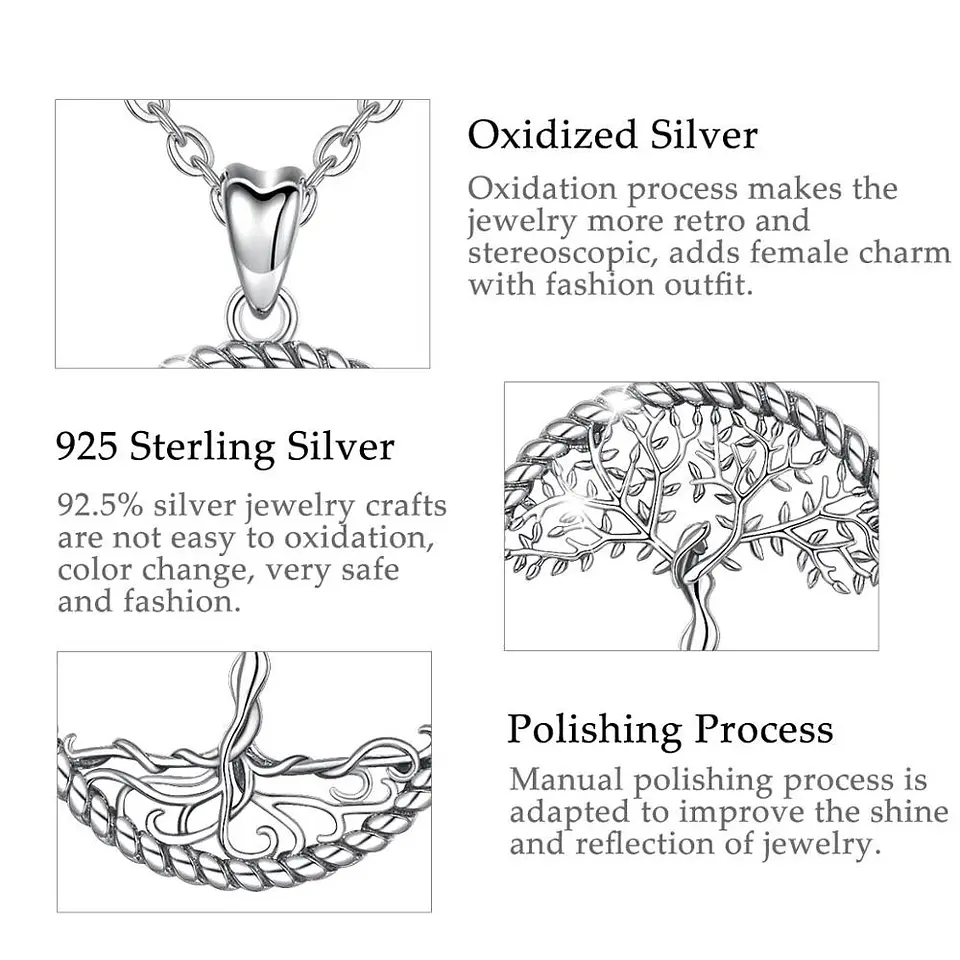 Collar Plata 925 Arbol de la Vida Tree 4