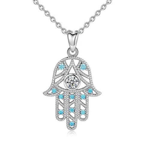 Collar Plata 925 Mano de Fatima Hamsa
