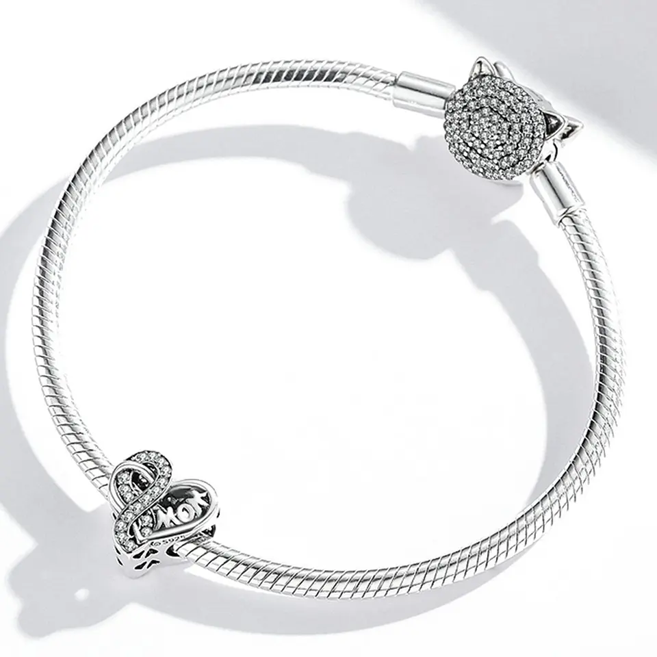 Charm Dije Plata Corazon Infinito Mom 2