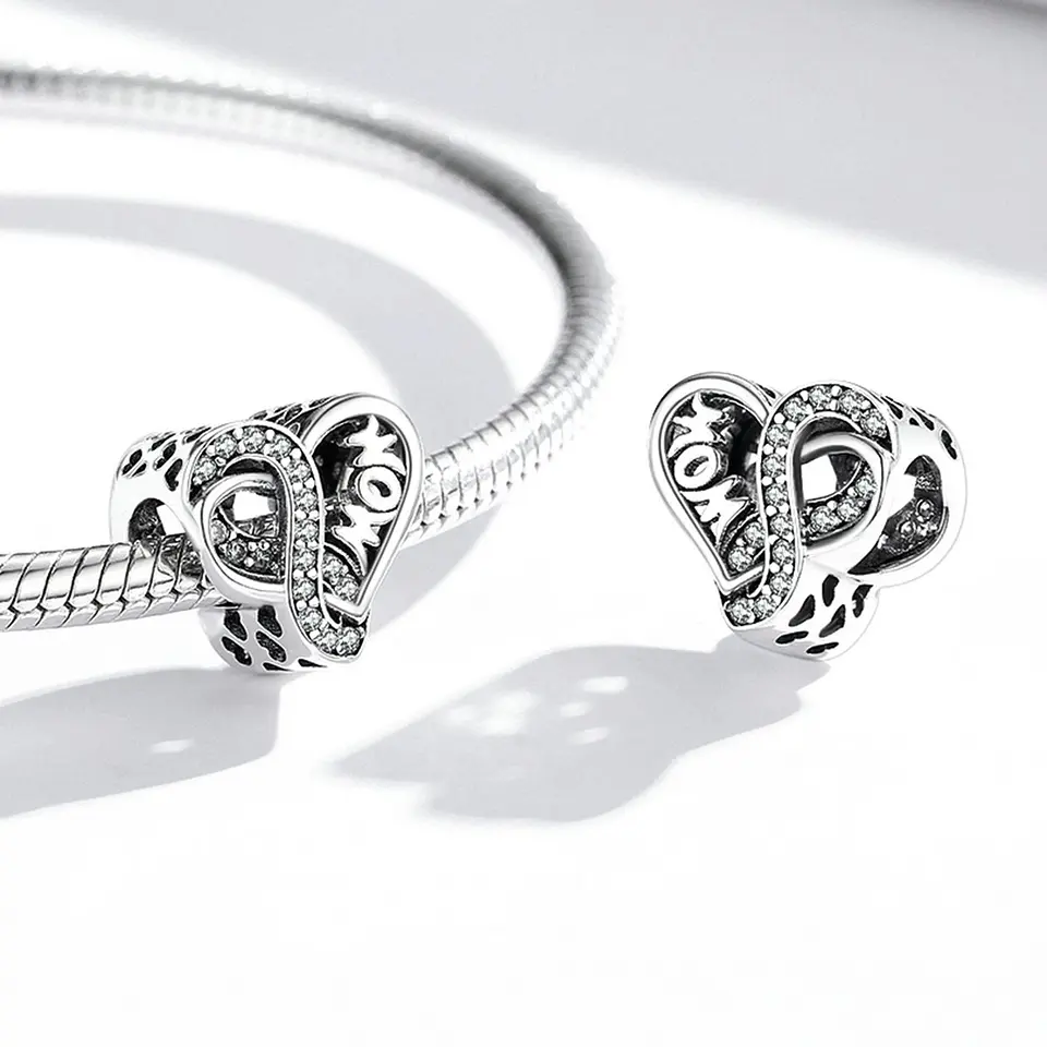 Charm Dije Plata Corazon Infinito Mom 3
