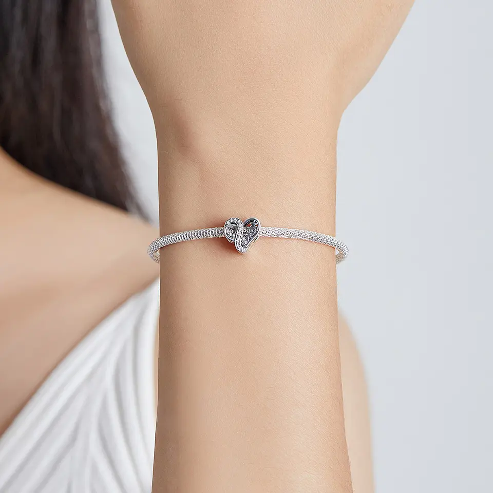 Charm Dije Plata Corazon Infinito Mom 4