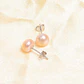 Aros Plata 925 Pasador Perla Rosada - Miniatura 3