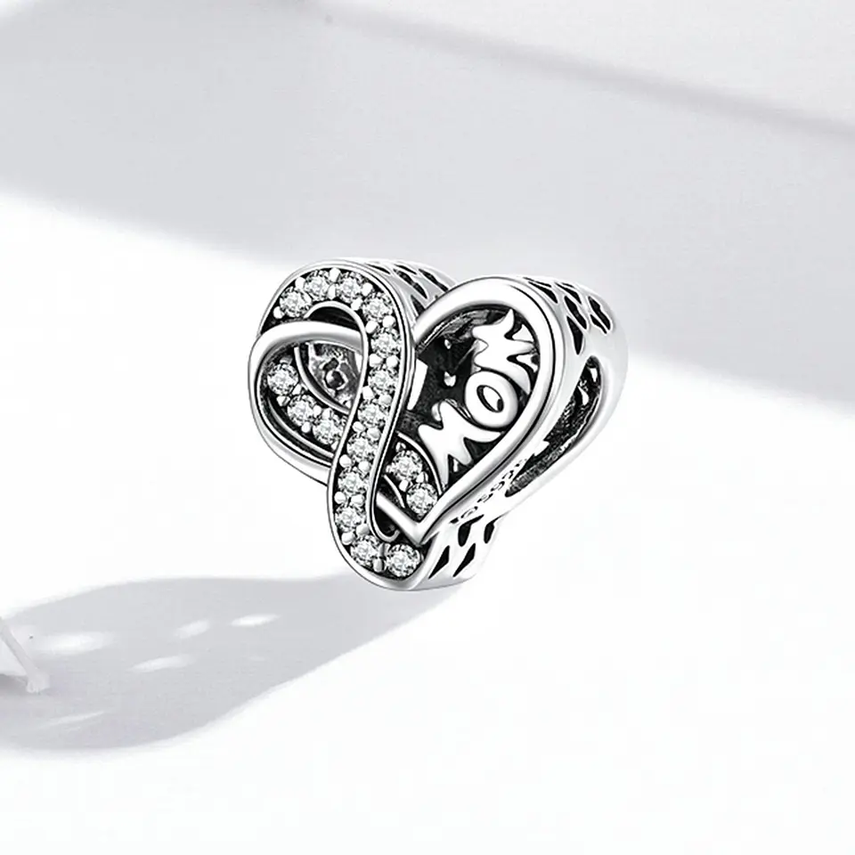 Charm Dije Plata Corazon Infinito Mom 5
