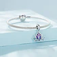 Charm Dije Plata Flor De loto Cristal Tornasol - Miniatura 2