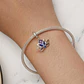 Charm Dije Plata Flor De loto Cristal Tornasol - Miniatura 3