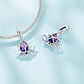 Charm Dije Plata Flor De loto Cristal Tornasol - Miniatura 4