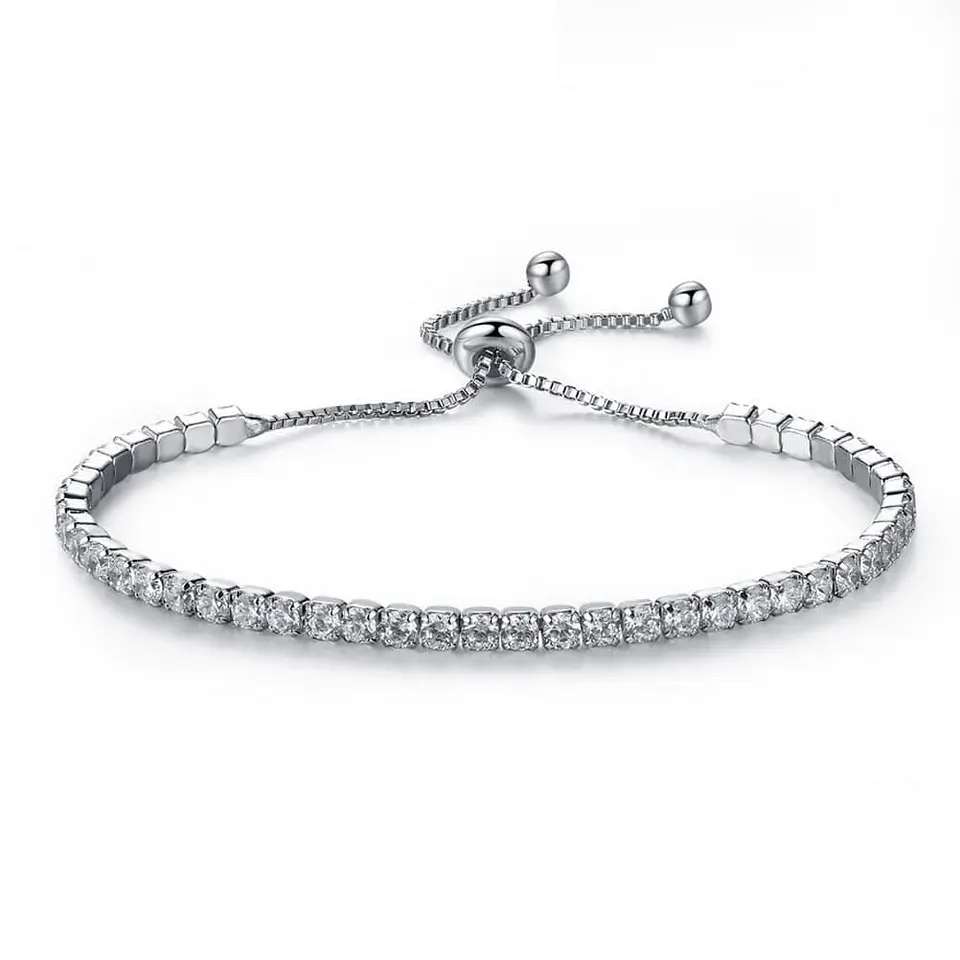 Pulsera Con Circones Plateada Ajustable 1