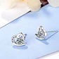Aros Corazon Circones Plateado - Miniatura 3