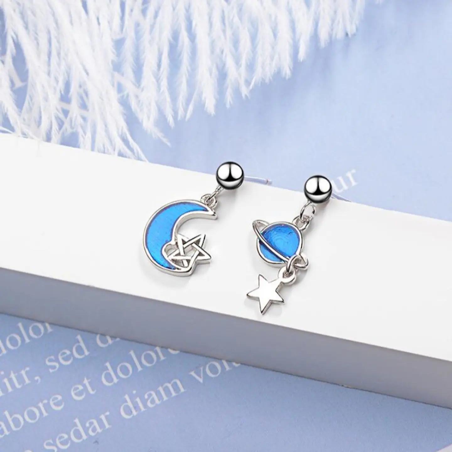 Aros Asimetricos Planeta y Luna Azul 2