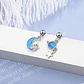 Aros Asimetricos Planeta y Luna Azul - Miniatura 2