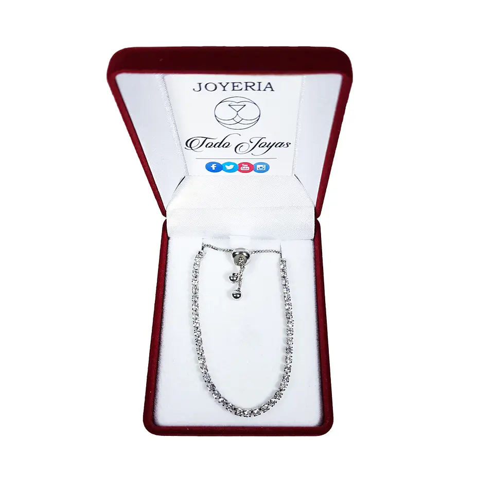 Pulsera Con Circones Plateada Ajustable 2