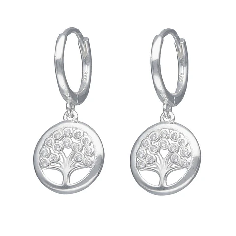 Aros Plata 925 Argolla Arbol de la Vida