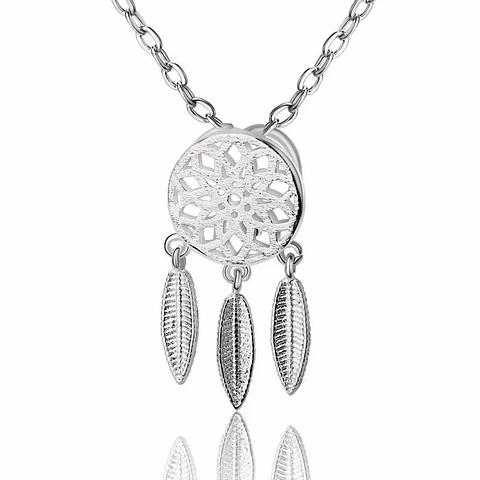 Collar Colgante Atrapa Sueños Plateado