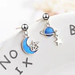 Aros Asimetricos Planeta y Luna Azul - Miniatura 6
