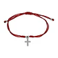 Pulsera Plata 925 Hilo Rojo Trenzado Cruz - Miniatura 1