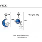 Aros Asimetricos Planeta y Luna Azul - Miniatura 7