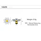 Aros Asimetricos Abeja y Flor Plateado - Miniatura 6