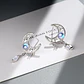 Aros Luna Circon Lunar Plateado - Miniatura 5