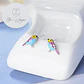 Aros de Pajaro Multicolor Plateado - Miniatura 4