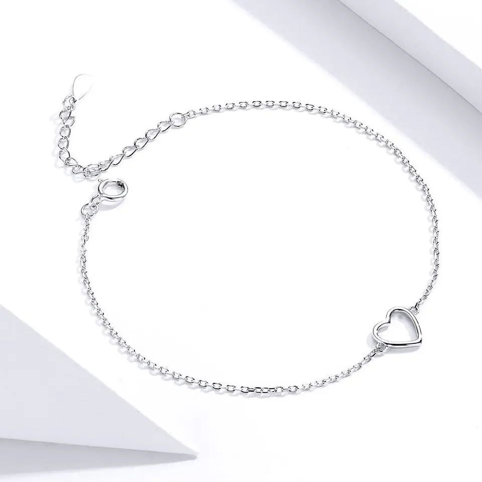 Pulsera Plata 925 Mini Corazon 4