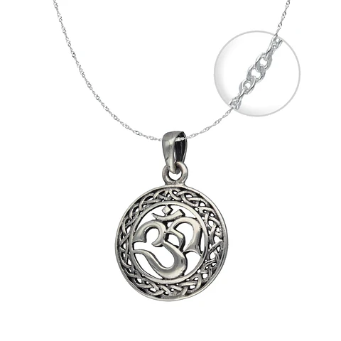 Collar Plata 925 Yoga 3o Om