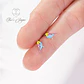 Aros de Pajaro Multicolor Plateado - Miniatura 6
