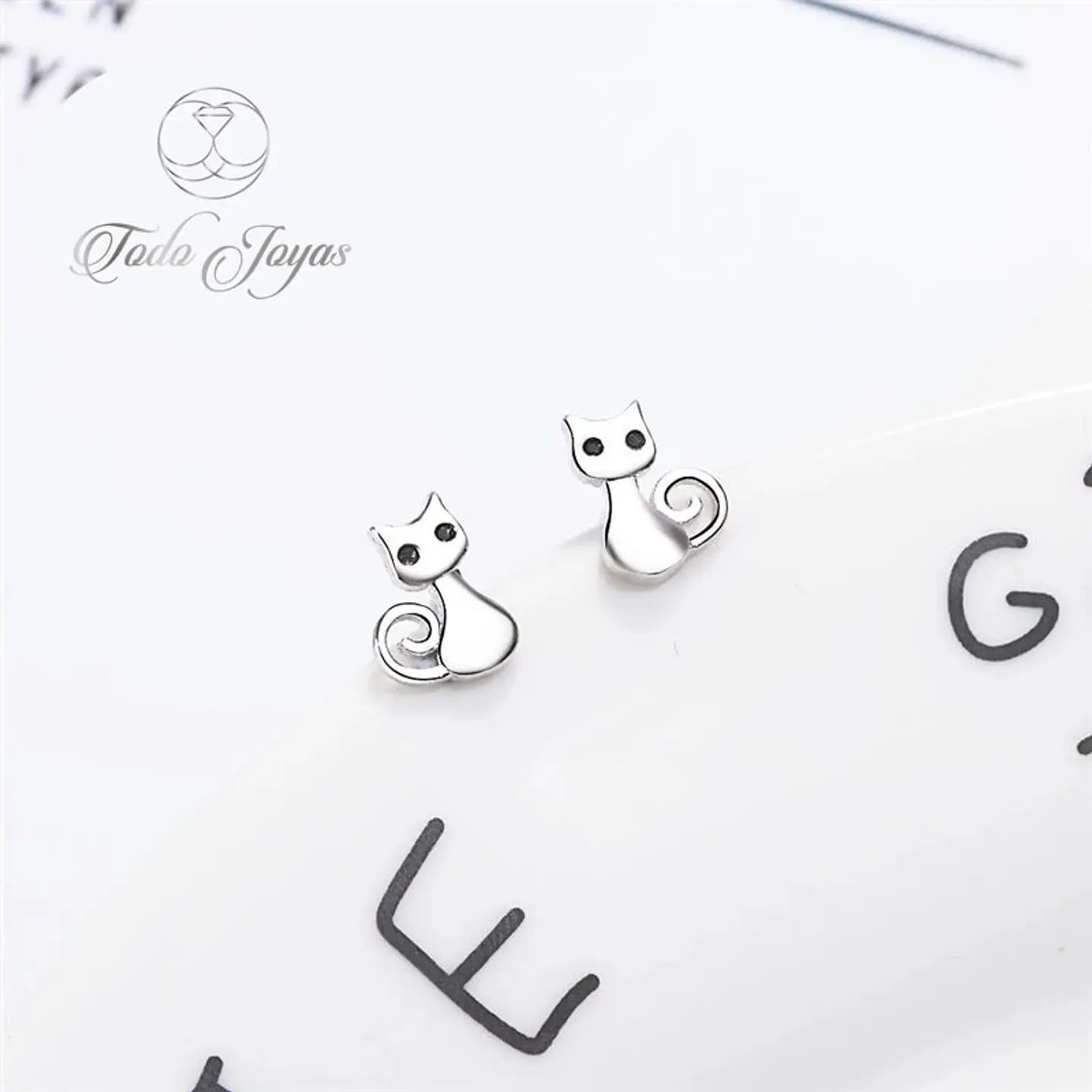 Aros de Gatitos Plateado 5