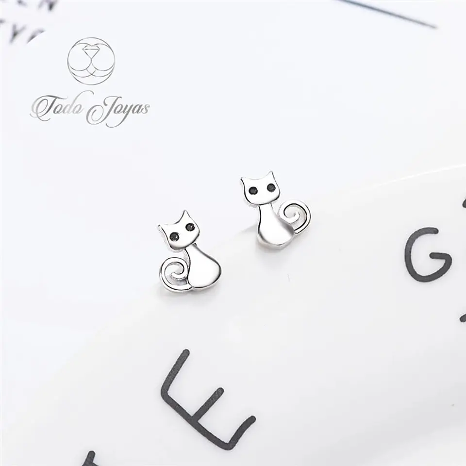 Aros de Gatitos Plateado 5