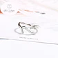 Anillo Forma de Gato Plateado - Miniatura 5