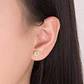 Aros Mini Flor Margarita Plateados - Miniatura 3