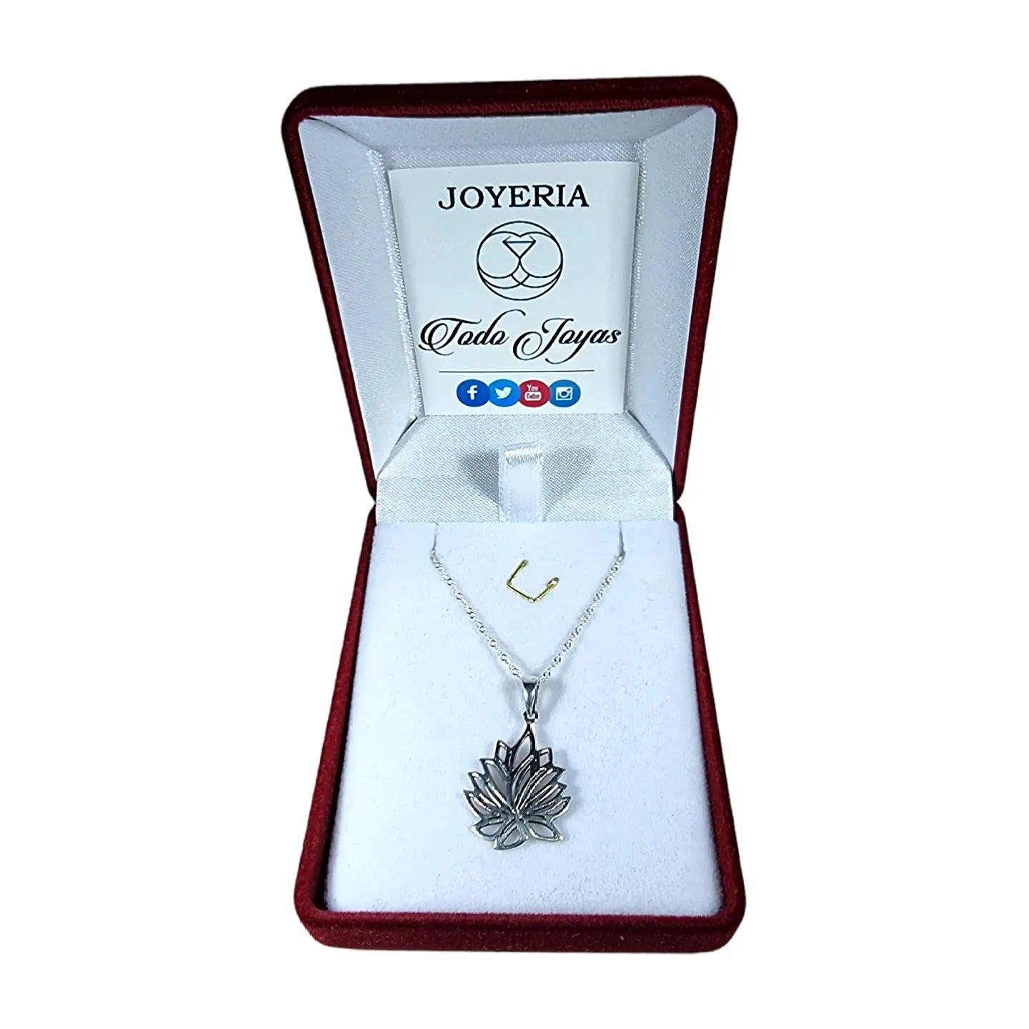 Collar Plata 925 Flor de Loto 845 2