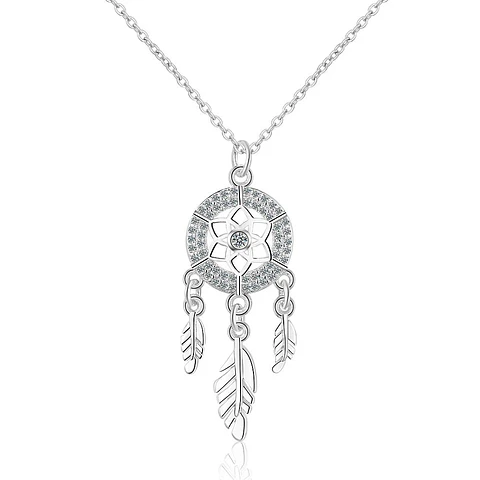 Collar Atrapa Sueño Circones Plateado