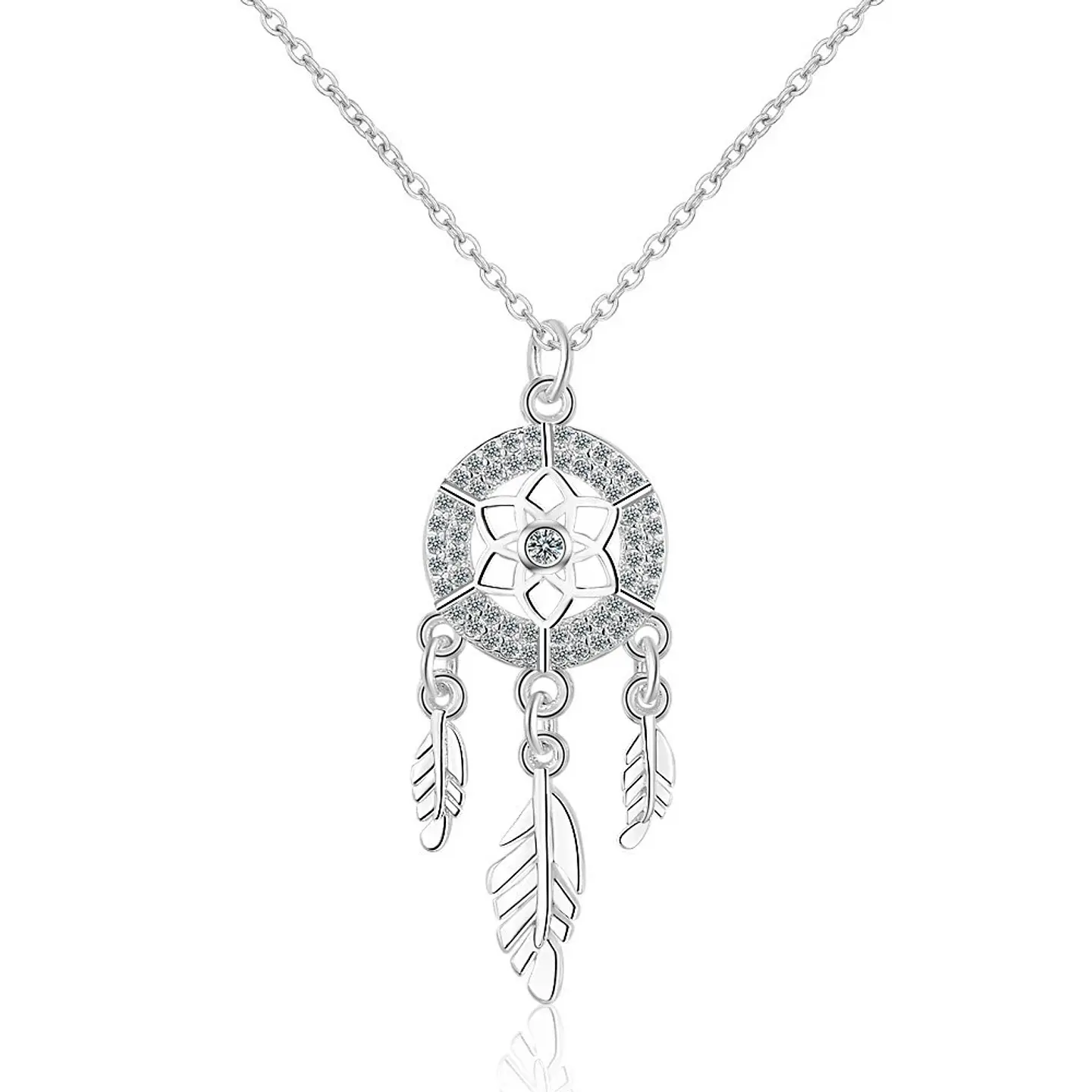 Collar Atrapa Sueño Circones Plateado 1