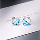 Aros Circular Circon Azul Plateado - Miniatura 2