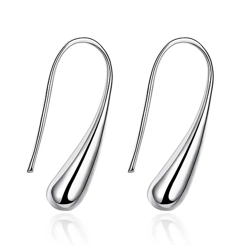 Aros de Gotas Plateado