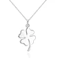 Collar Trebol de La Suerte Plateado - Miniatura 1