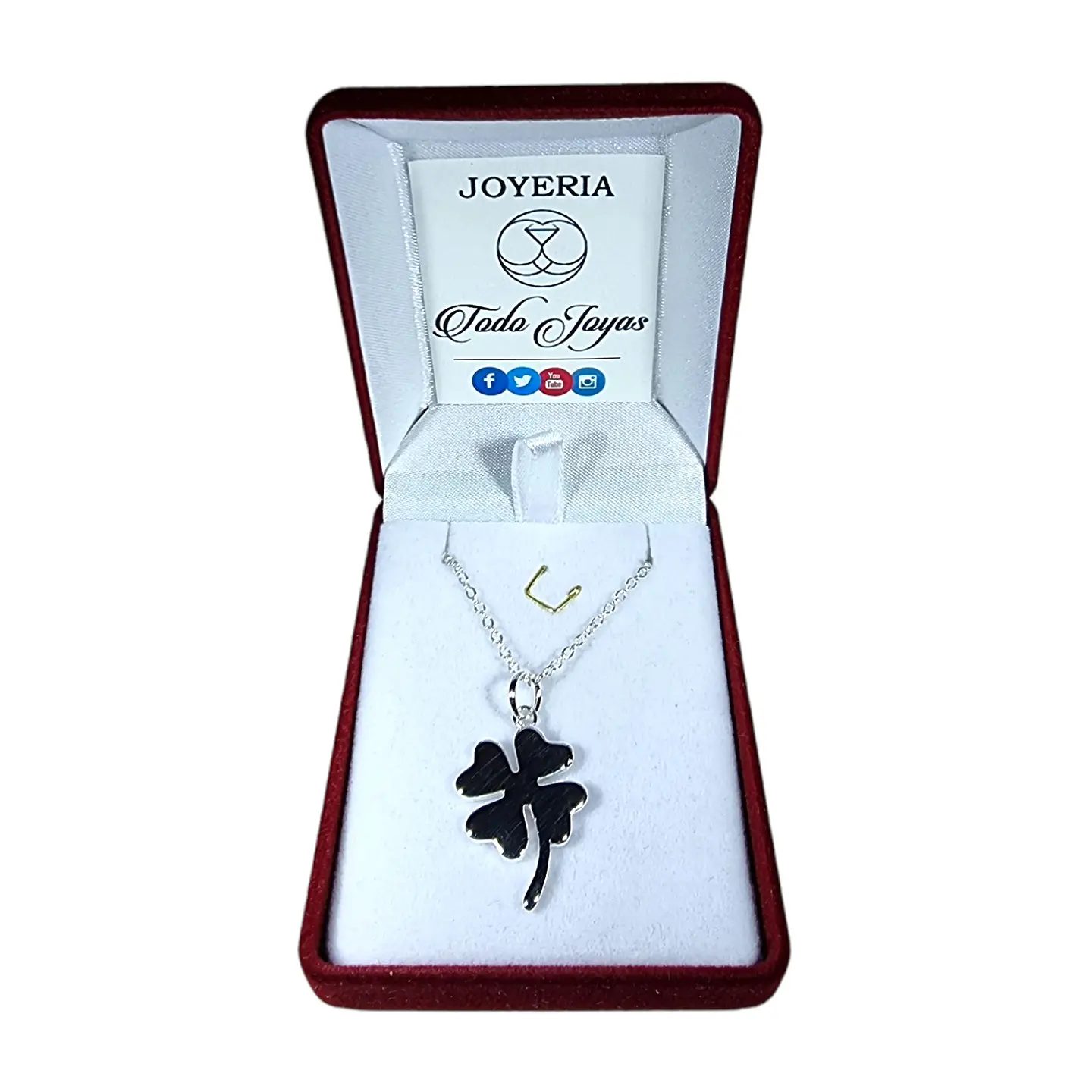 Collar Trebol de La Suerte Plateado 2