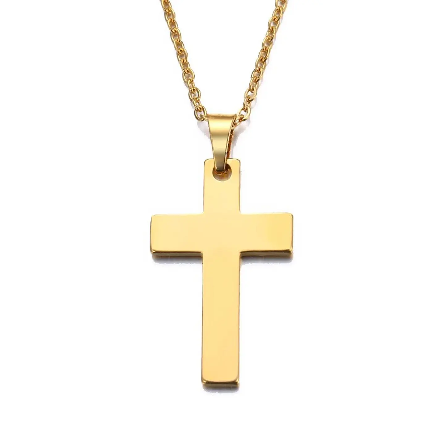 Collar Cruz Acero Quirurgico 316L Dorada 1