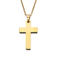 Collar Cruz Acero Quirurgico 316L Dorada - Miniatura 1