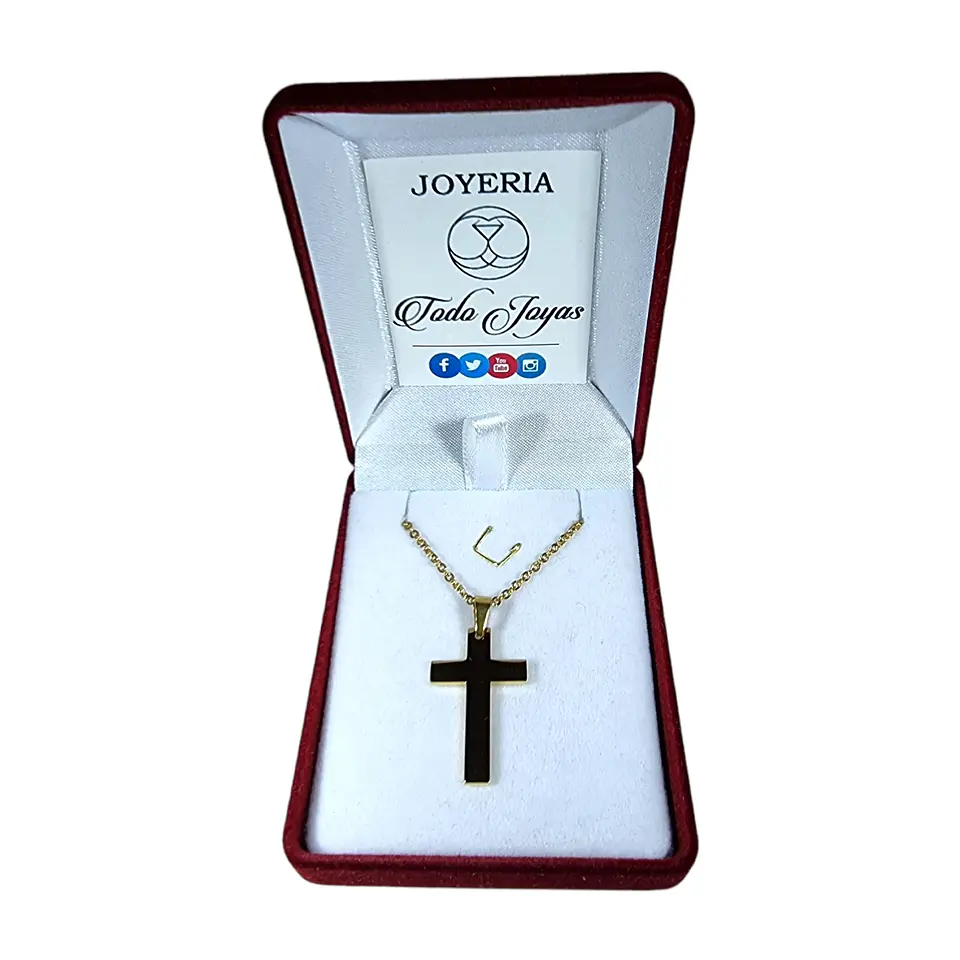 Collar Cruz Acero Quirurgico 316L Dorada 2