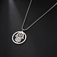 Colgante Collar Mano de Fatima Hamsa Acero Plateado - Miniatura 4