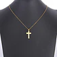 Collar Cruz Acero Quirurgico 316L Dorada - Miniatura 3