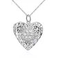 Collar Relicario Corazon Plateado - Miniatura 1